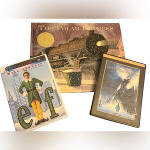 The Polar Express DVD & hardcover book with ELF DVD new sealed movies & new book